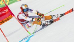 Petra Vlhová jazdí v 1. kole finále obrovského slalomu žien Svetového pohára v alpskom lyžovaní vo francúzskom stredisku Courchevel/Meribel