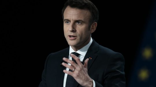 Na snímke francúzsky prezident Emmanuel Macron.