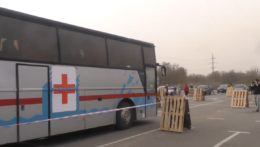 Evakuačný autobus z Mariupolu.