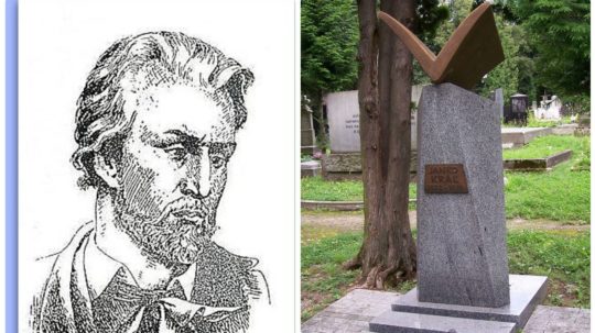 slovenský básnik Janko Kráľ a jeho symbolický hrob na Národnom cintoríne v Martine.