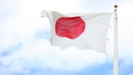 Na snímke japonská vlajka.
