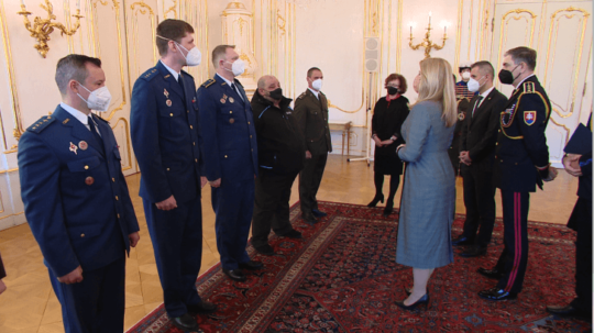 Prezidentka prijala laureátov Vojenského činu roka