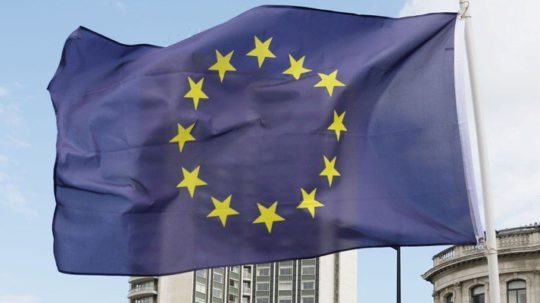 Na snímke vlajka Európske únie.