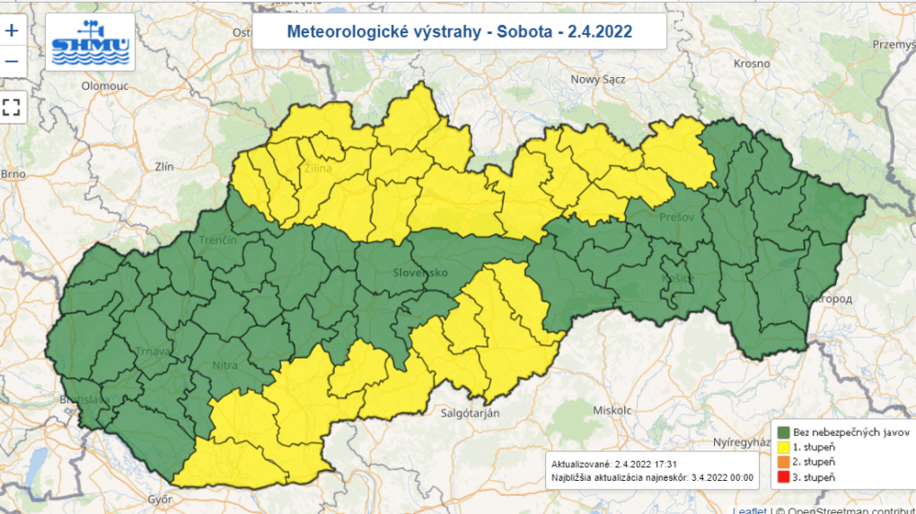 Na Slovensko sa vrátil sneh, SHMÚ upozorňuje na záveje a poľadovicu