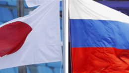 Japonská a ruská vlajka