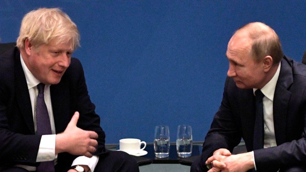 Boris Johnson a Vladimir Putin