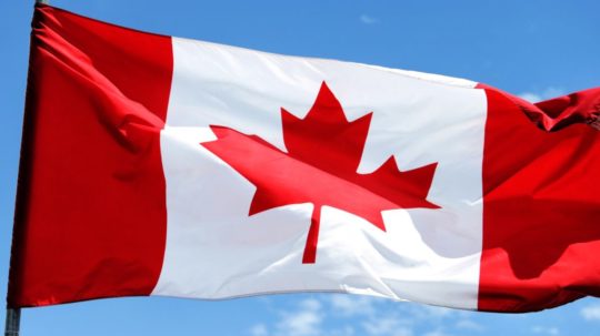 Na ilustračnej snímke vlajka Kanady.