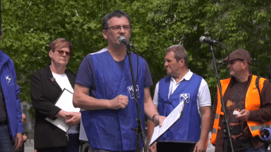 Odborári a dôchodcovia protestovali v Trnave
