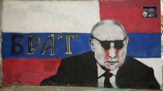 maľba ruského prezidenta Vladimira Putina v Srbsku