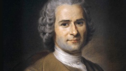namaľovaný portrét Jeana-Jacquesa Rousseaua