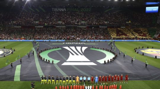Na snímke logo Konferenčnej ligy UEFA.