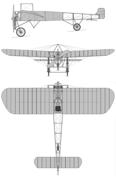 Zobrazenie konštrukcie lietadla Blériot XI