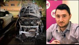 Zhorené auto Milana Kaplana.