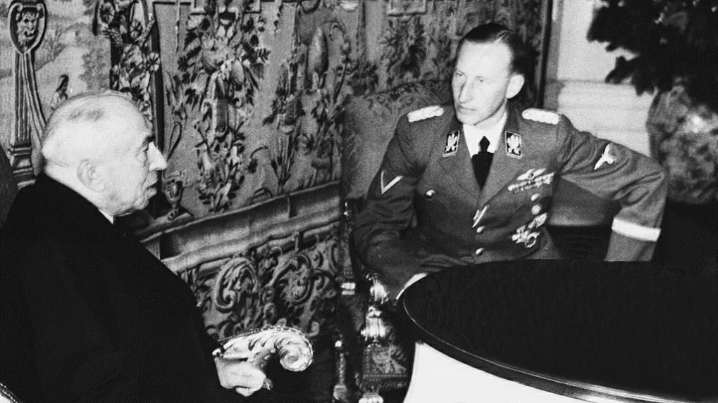 Emil Hácha a Reinhard Heydrich.