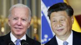 Na koláži sú prezident USA Joe Biden a prezident Čínskej ľudovej republiky Si Ťin-pching