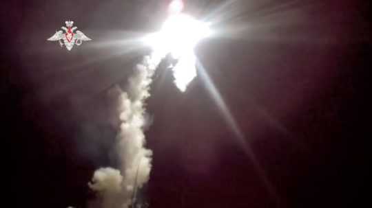 Záber z testovania ruskej hypersonickej strely Zirkón.