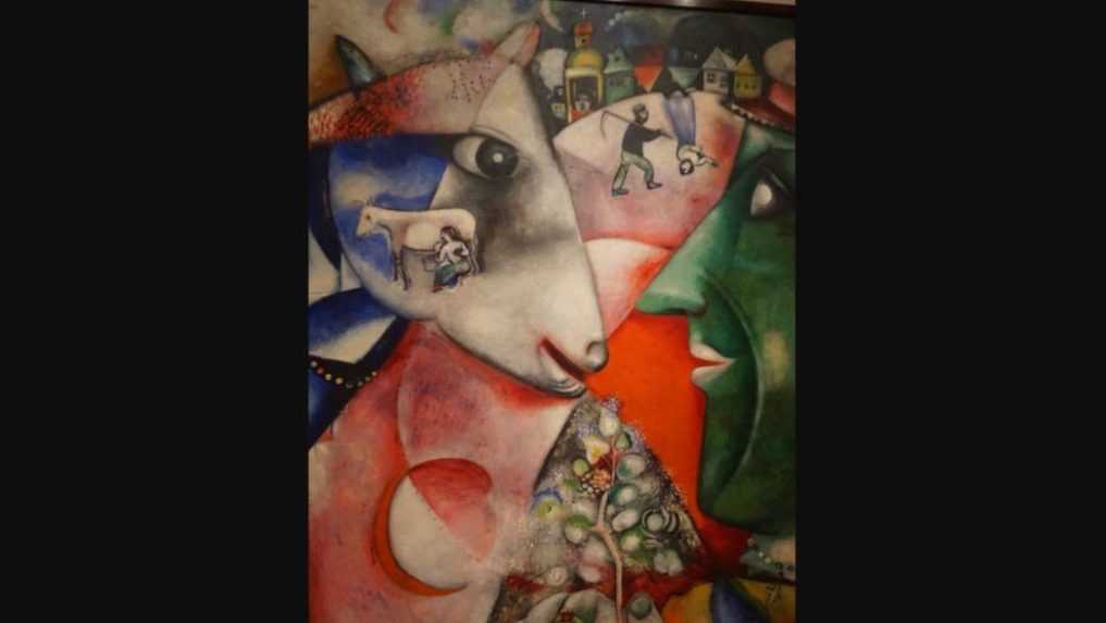 Na snímke obraz do francúzskeho maliara Marca Chagalla s názvom "Ja a dedina".