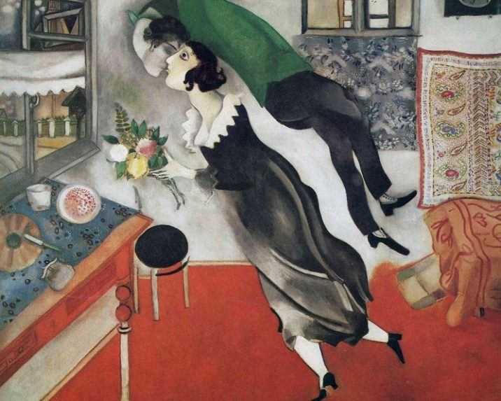 Na snímke obraz "Narodeniny" od francúzskeho maliara ruského pôvodu Marca Chagalla.