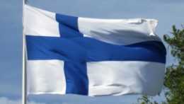 Na ilustračnej snímke vlajka Fínska.