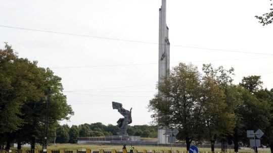 Pamätník zo sovietskej éry v Rige.