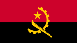 Na fotografii vlajka Angoly.