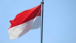 Na snímke indonézska vlajka.