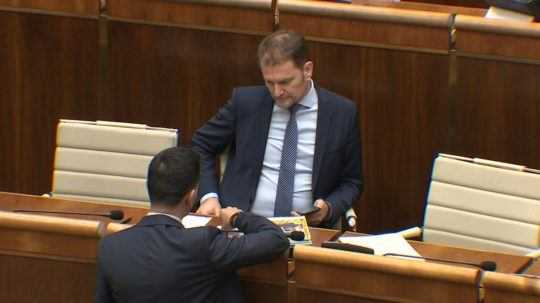 Minister financií Igor Matovič (OĽANO) v parlamente.