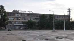 Na fotografii jedna z najväčších ruských základní v Melitopole.