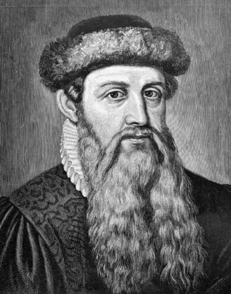 Na snímke nemecký kníhtlačiar Johannes Gutenberg.