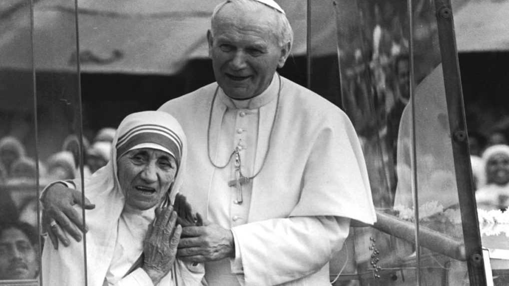 Matka Tereza s pápežom Jánom Pavlom II.