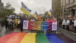 Pochod za práva LGBT komunity EuroPride v Belehrade.