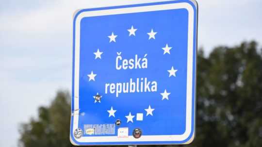 Značka označujúca hranicu Slovenska s Českou republikou.
