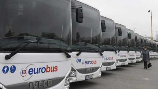 Na snímke autobusy spoločnosti Eurobus.