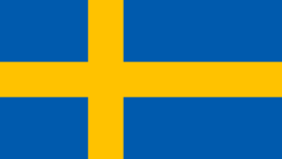 Na snímke švédska vlajka.