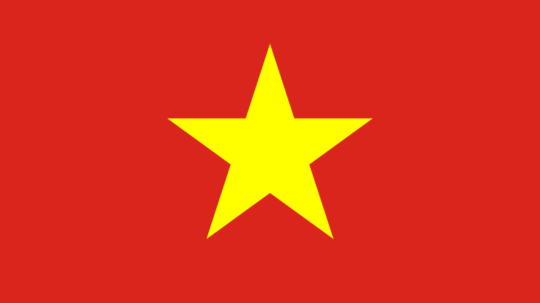 Na snímke vlajka Vietnamu.