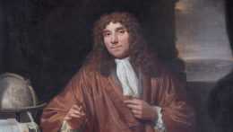 Na snímke prírodovedec Anton van Leeuwenhoek.