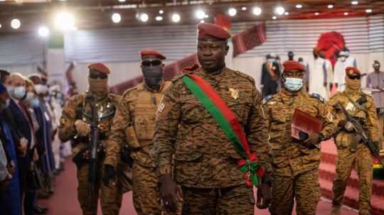 Na snímke exprezident Burkiny Faso Paul-Henri Sandaogo Damiba.