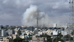Snímka výbuchu v somálskom hlavnom meste Mogadišo.