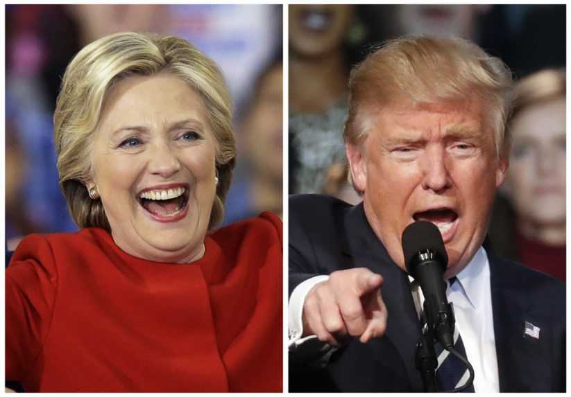 Kandidáti na post amerického prezidenta vo voľbách 2016 - demokratka Hillary Clintonová a republikán Donald Trump.