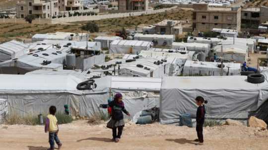 Utečenecký tábor v Libanone.