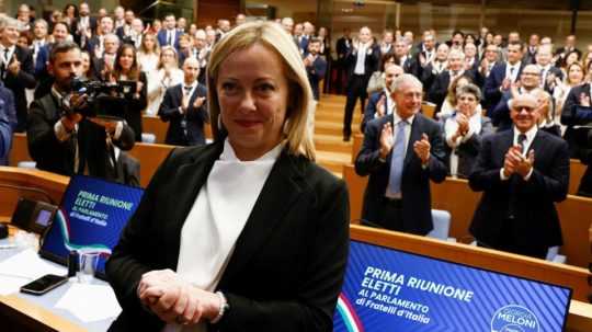 Predpokladaná nová talianska premiérka Giorgia Meloniová.