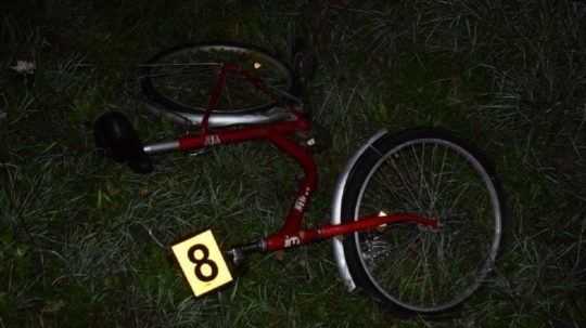 Na snímke je bicykel ležiaci v tráve.