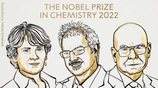 Laureáti Nobelovej ceny za chémiu 2022.