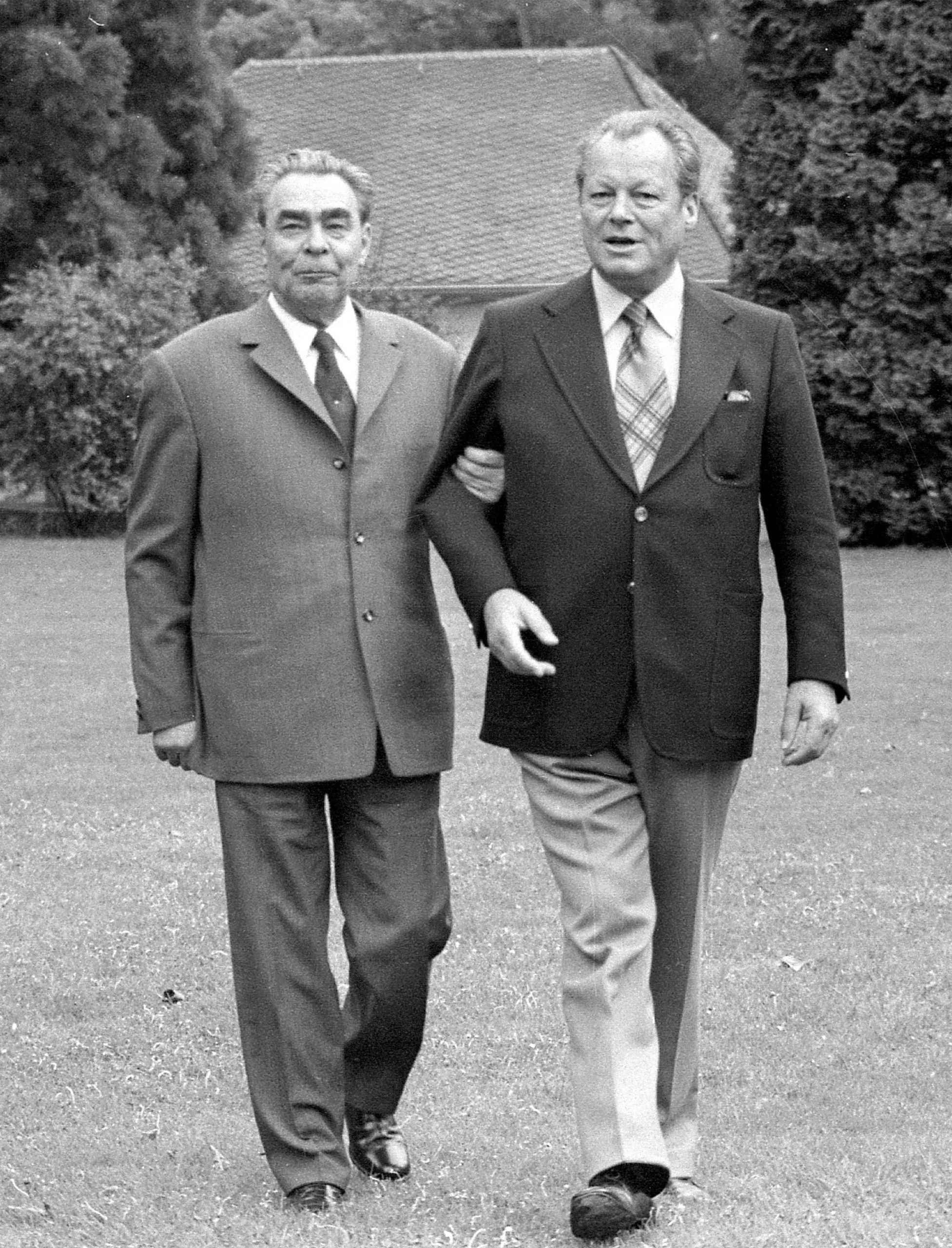 Leonid BreÃ…Â¾nev a Willy Brandt