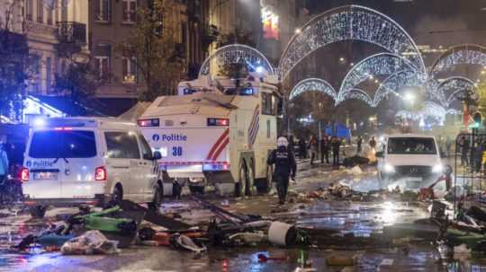 policajné autá v Bruseli