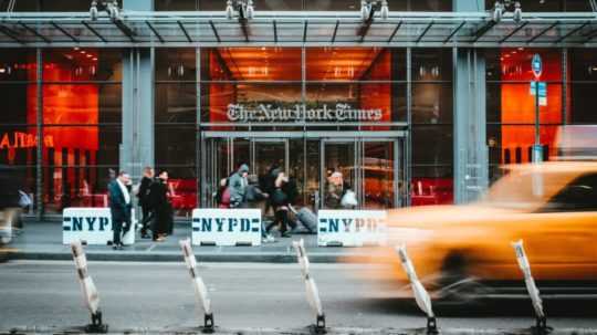 Ilustračná snímka budovy denníka The New York Times.