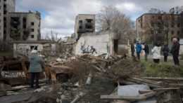 zničené budovy v ukrajinskej Boroďanke