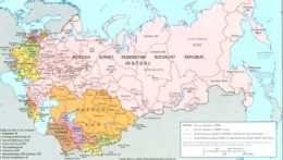 Mapa Sovietskeho zväzu.