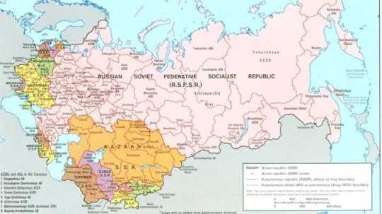Mapa Sovietskeho zväzu.