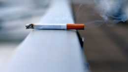 Na snímke dymiaca cigareta